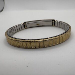Vintage 10K Gold Filled Expansion Bracelet – Engraved “ELANE” – Stretch Band